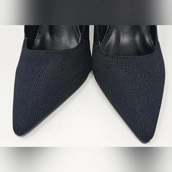 Fasion Nova Bentley Knit Fabric Stilletos Size 10 Black - Picture 3 of 11